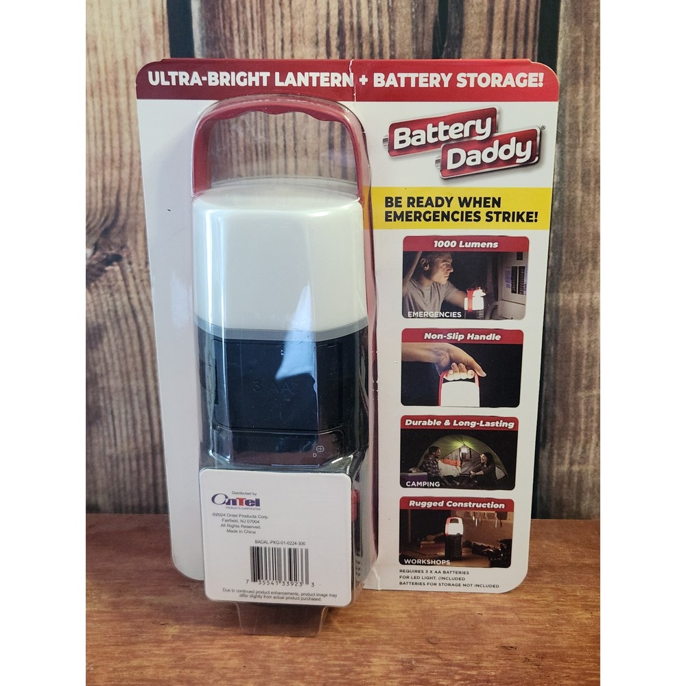 Battery Daddy Ultra-Bright 1000 Lumen LED Lantern with Battery Storage Organizer - Picture 2 of 2